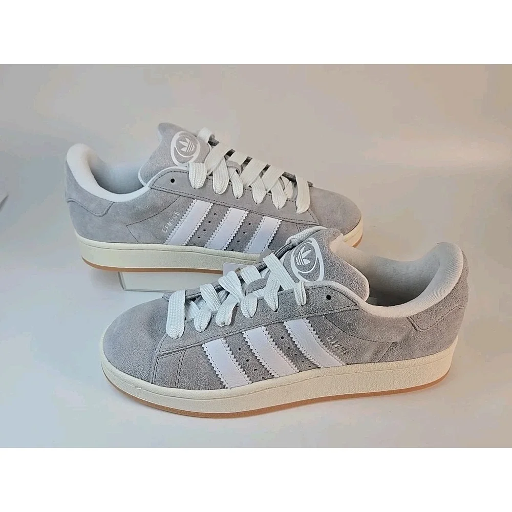 adidas Campus 00's Men's Low Top Shoes Gray/ White -‎ HQ8708 Men 10.5 Woman 11.5
